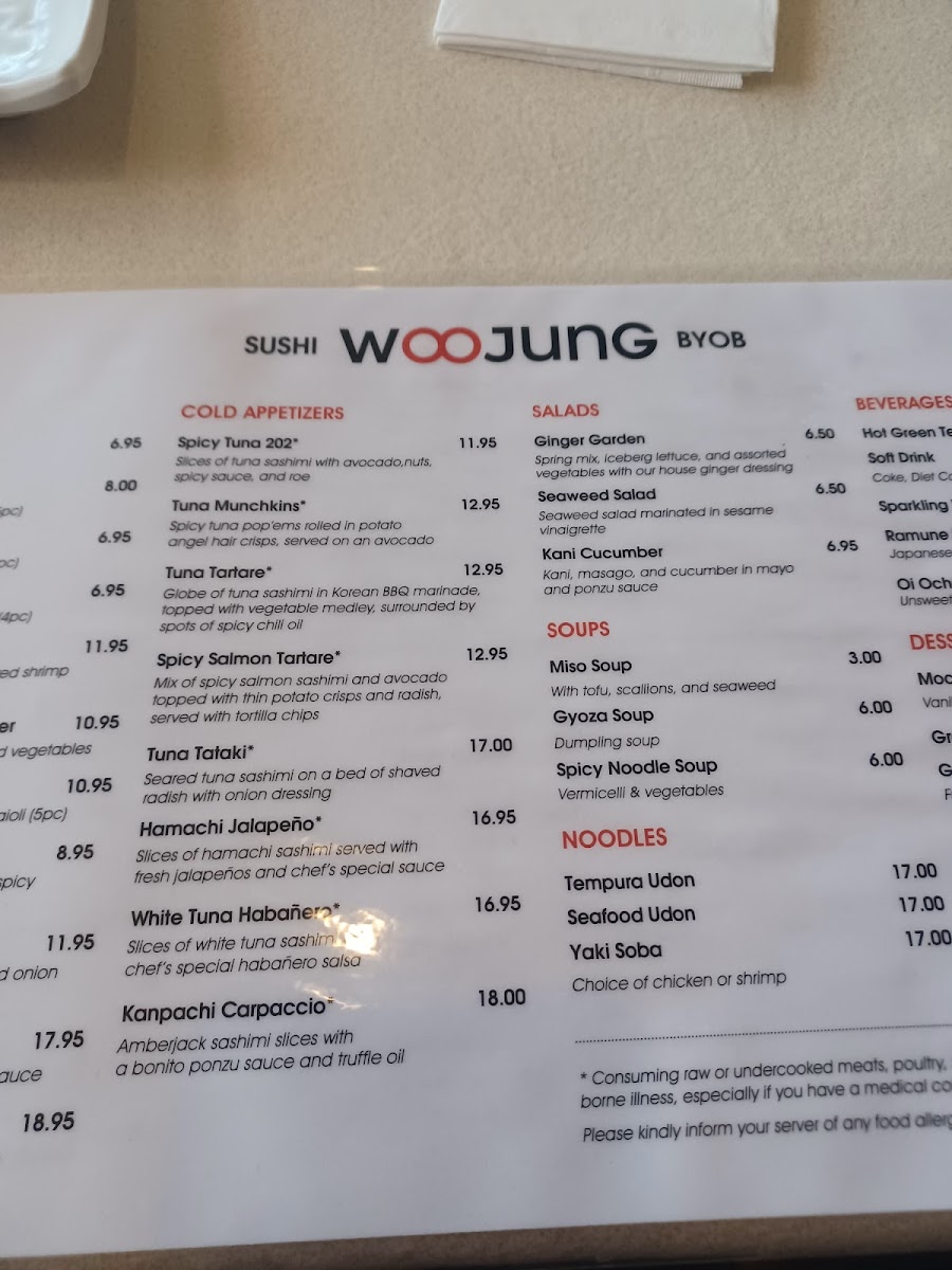 Menu Woojung Byob Restaurant And Sushi Bar-9